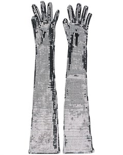 Длинные перчатки с пайетками Mm6 maison margiela