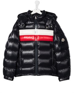 Дутое пальто с полосками Moncler kids