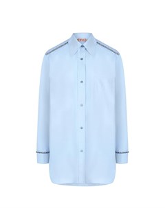 Хлопковая блуза с декоративной отделкой No21