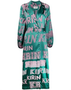 Платье с поясом и логотипом Kirin