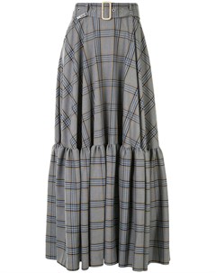 Клетчатая юбка с поясом Maison mihara yasuhiro