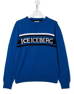 Джемпер с логотипом вязки интарсия Iceberg kids