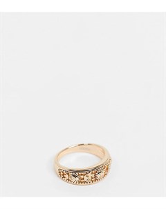 Позолоченное кольцо из стерлингового серебра с гравировкой звезд и луны Regal rose