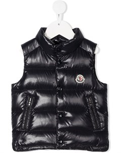 Дутый жилет с нашивкой логотипом Moncler enfant