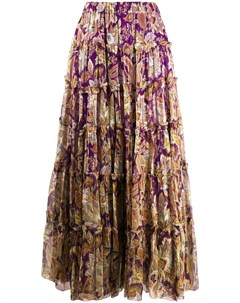 Ярусная юбка Ladybeetle с цветочным принтом Zimmermann