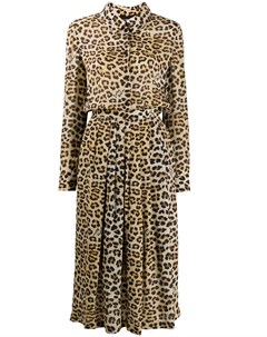 Платье рубашка с леопардовым принтом Boutique moschino
