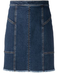 Джинсовая юбка мини со вставками Alexander mcqueen