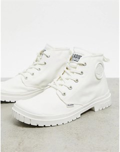 Белые парусиновые ботинки Palladium