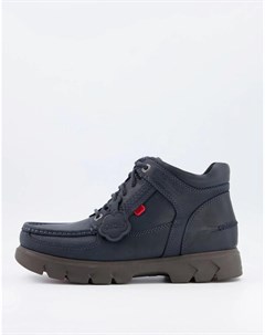 Темно синие кожаные ботинки на шнуровке Lennon Kickers
