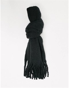Большой мягкий шарф черного цвета Svnx
