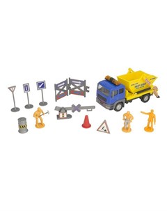 Игровой набор Строительная команда с жёлтым грузовиком Roadsterz