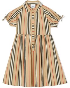 Поплиновое платье в полоску Icon Stripe Burberry kids
