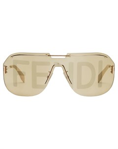 Солнцезащитные очки маска с логотипом Fendi
