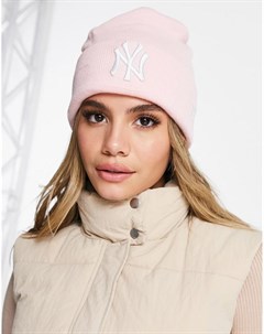 Светло розовая шапка NY New era