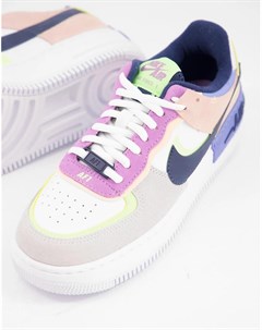 Кроссовки серого и пастельных цветов Air Force 1 Shadow Nike