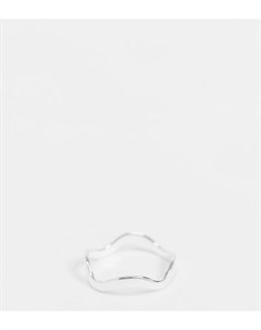 Кольцо из стерлингового серебра с волнистым дизайном Asos design