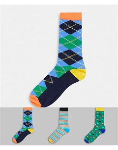 3 пары носков с принтом HS by Happy socks
