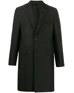 Жаккардовое пальто с логотипом FF Fendi