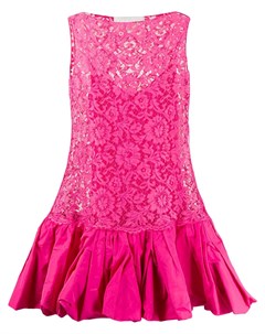 Кружевное короткое платье с цветочным узором Valentino