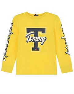 Желтая толстовка с логотипом детская Tommy hilfiger