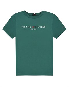 Зеленая футболка с логотипом детская Tommy hilfiger