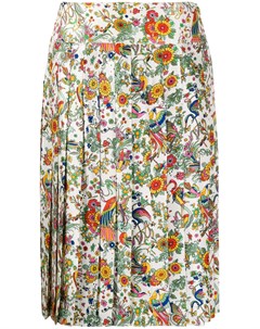Плиссированная юбка с цветочным принтом Tory burch