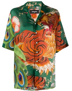 Рубашка с принтом Jungle Tiger Dsquared2
