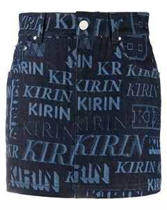 Джинсовая юбка с логотипом Kirin