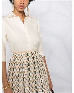 Блузка с вышитым логотипом Gucci