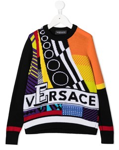 Джемпер со вставками и логотипом Young versace