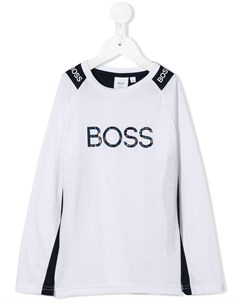 Топ из джерси с логотипом Boss kidswear