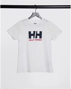 Белая футболка с логотипом Helly hansen