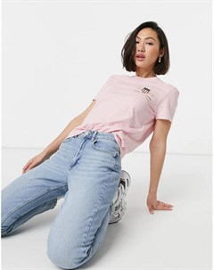 Розовая футболка с принтом Gant