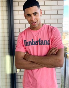 Розовая футболка с логотипом Timberland
