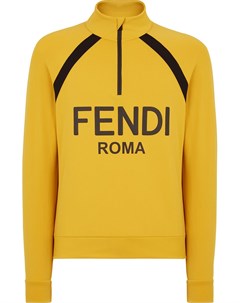 Толстовка с воротником на молнии и логотипом Fendi