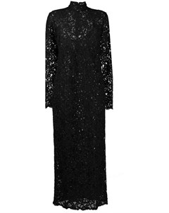 Кружевное платье с пайетками Saint laurent