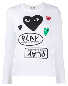 Топ из джерси с нашивкой логотипом Comme des garcons play