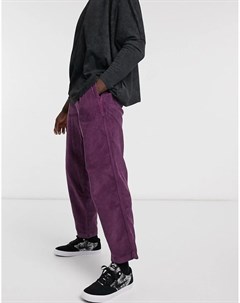 Вельветовые брюки фиолетового цвета Obey