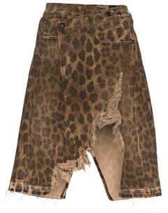 Джинсовая юбка Norbury с леопардовым принтом R13
