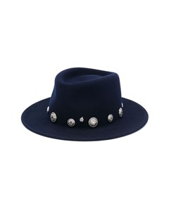 Шляпа федора с отделкой монетами Maison michel