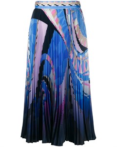 Плиссированная юбка с абстрактным принтом Emilio pucci