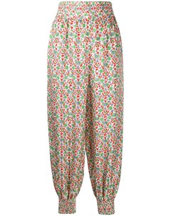 Укороченные брюки в пижамном стиле с принтом Tory burch