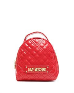Стеганый рюкзак с металлическим логотипом Love moschino