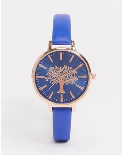 Часы с циферблатом синего цвета с покрытием цвета розового золота Brave soul