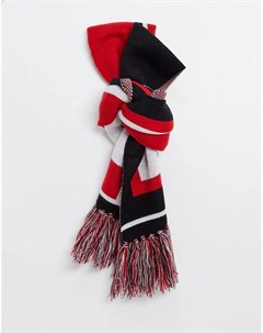 Черно красный шарф с логотипом Original Hunter