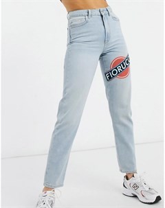 Светлые джинсы в винтажном стиле Tara Fiorucci