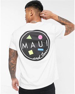 Белая oversized футболка Classic Cookie Maui and sons