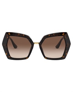 Массивные солнцезащитные очки черепаховой расцветки Dolce & gabbana eyewear