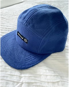Синяя флисовая пятипанельная кепка ASOS Daysocial Asos design