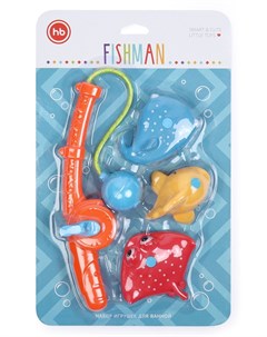 Набор игрушек для ванной Fishman оранжевый Happy baby